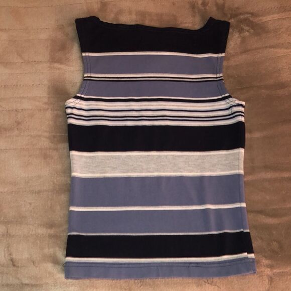 Rue21 XXS Crop Sleeveless Horizontal Stripe Multicolored Tank - Picture 2 of 6